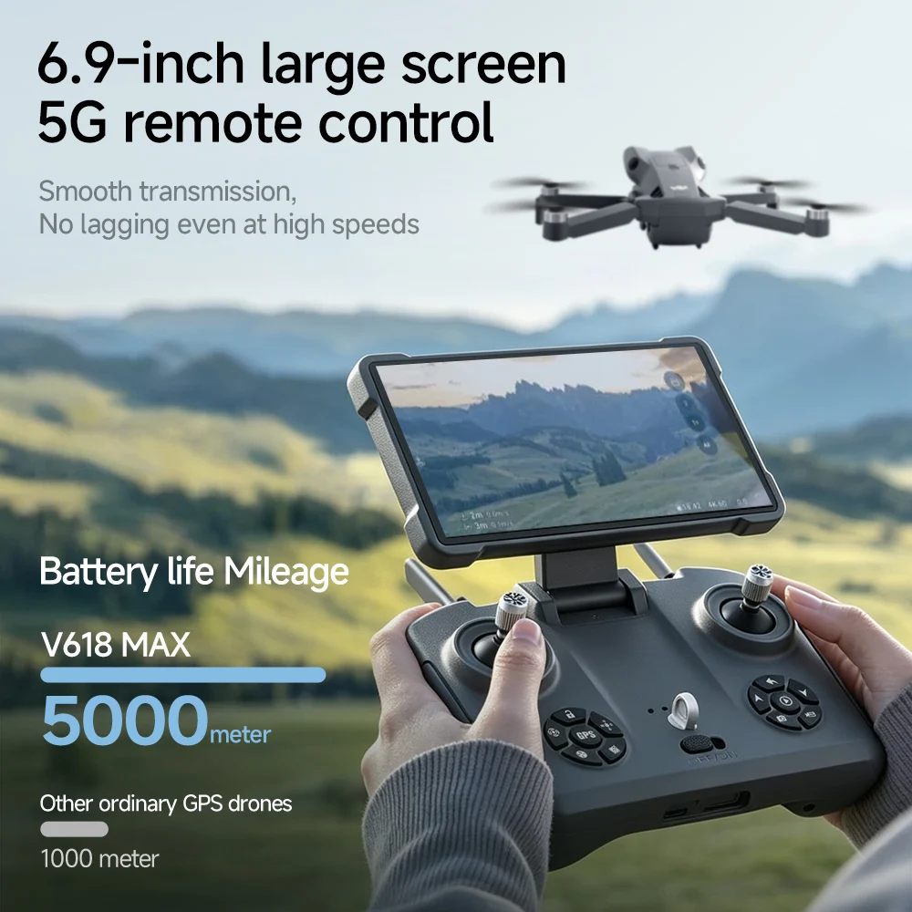Kamera 4K 6K 8K V618 MAX, Dron - Drone Gps Mount ulasan dan harga