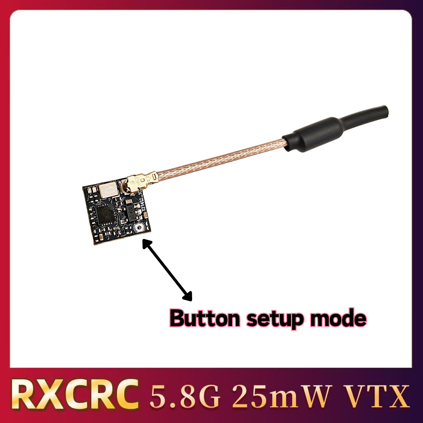 RXCRC 5.8GHz 48CH FPV 25mW Mod - Drone Frame ulasan dan harga